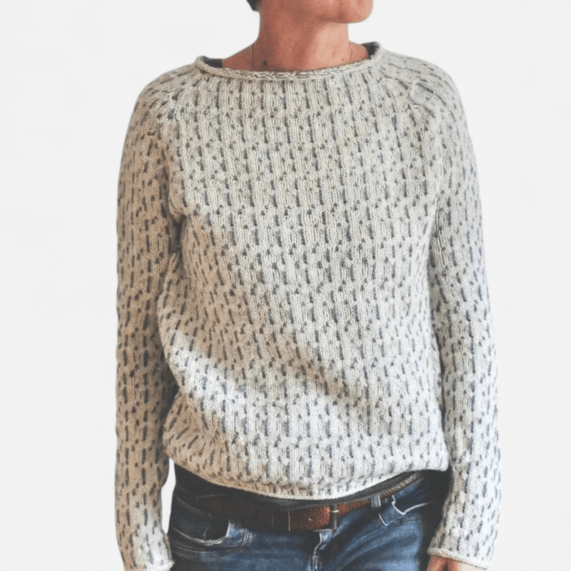 Chandail en gros tricot col bateau