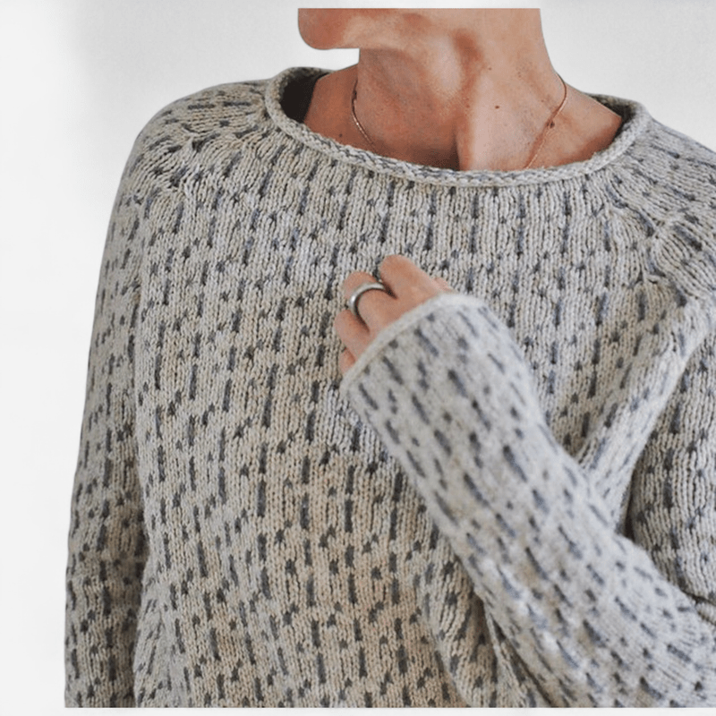 Chandail en gros tricot col bateau