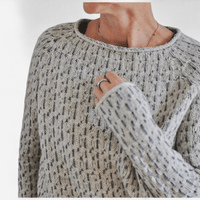 Chandail en gros tricot col bateau