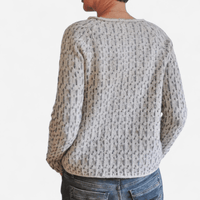 Chandail en gros tricot col bateau
