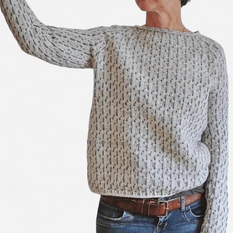 Chandail en gros tricot col bateau
