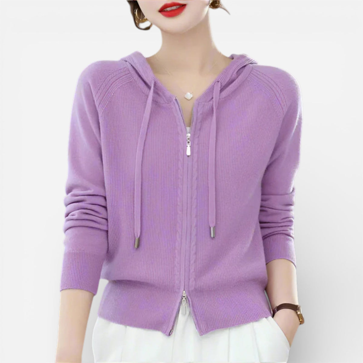 Kangourou zippé en tricot