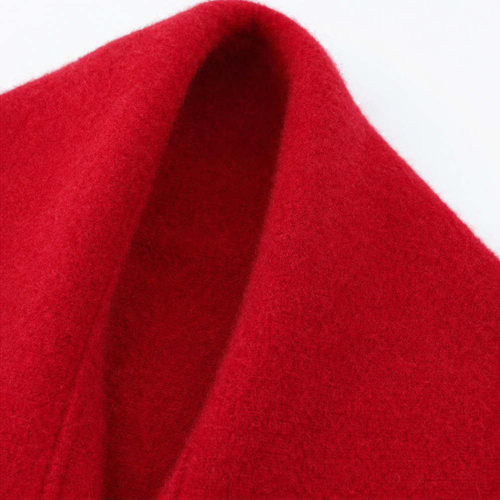 Manteau cache-cœur à col châle et franges