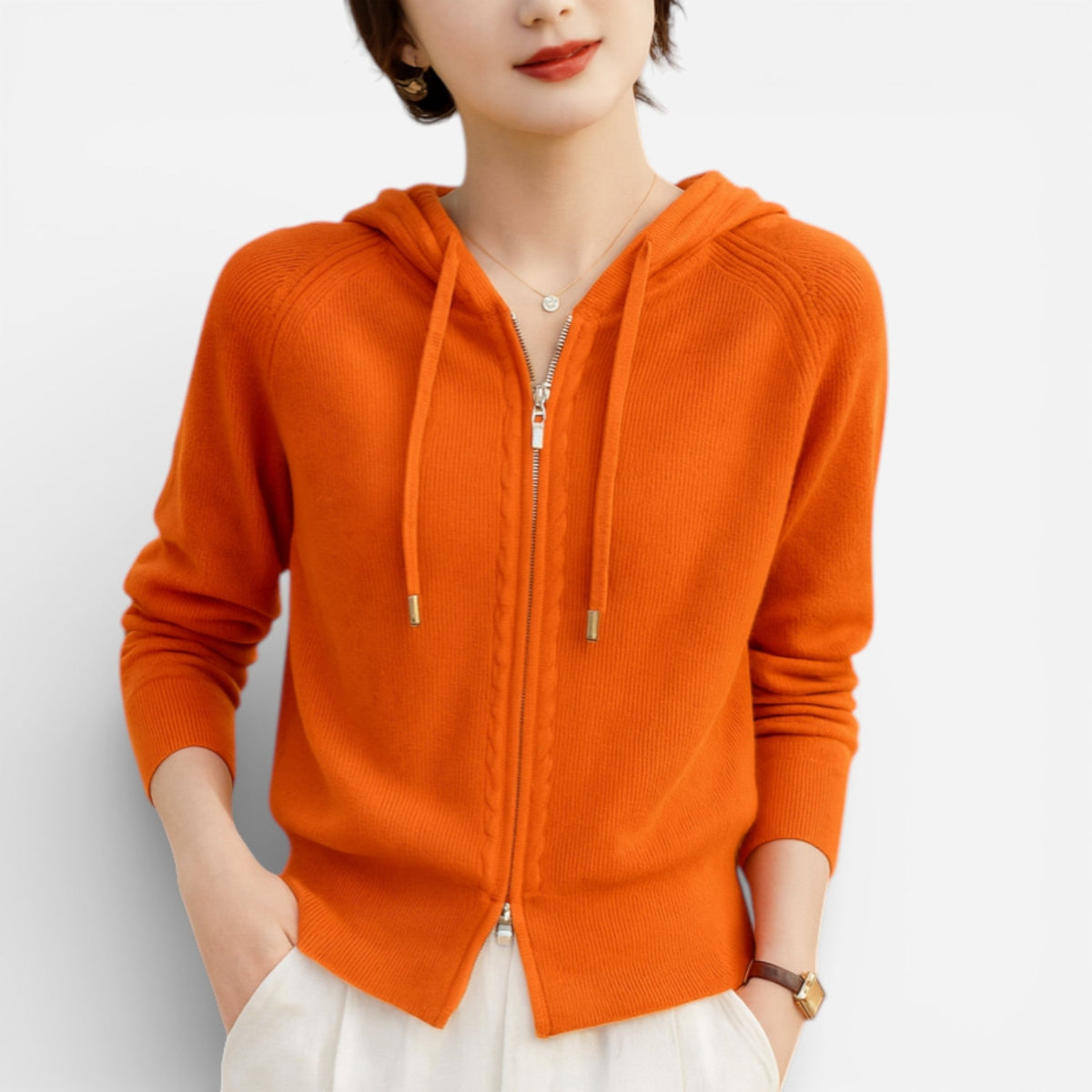 Kangourou zippé en tricot