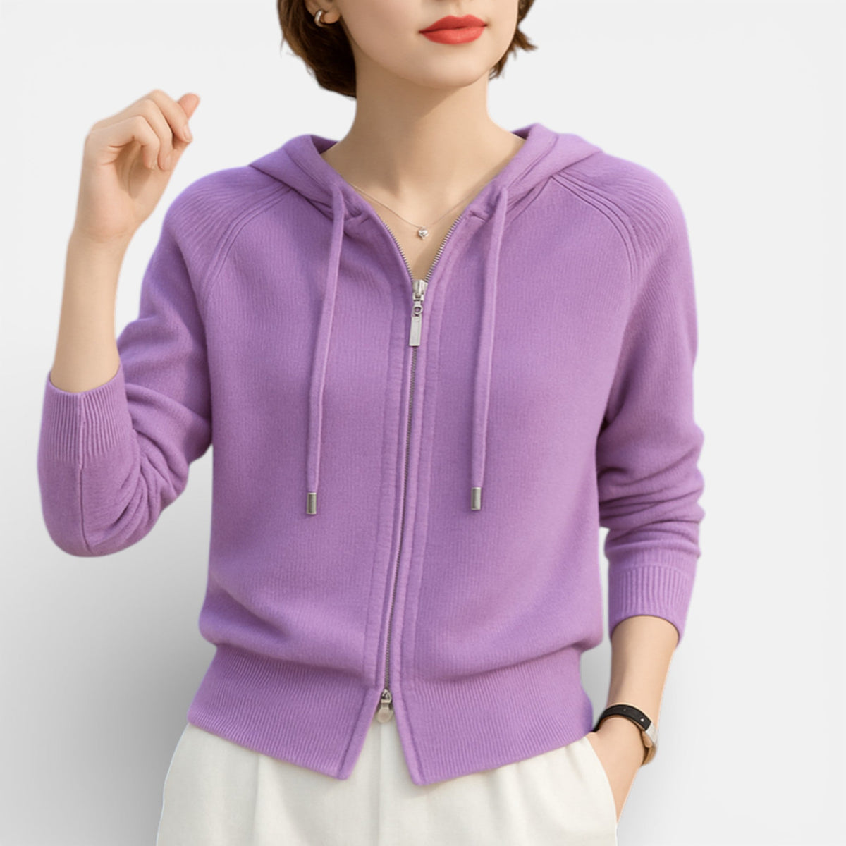 Kangourou zippé en tricot