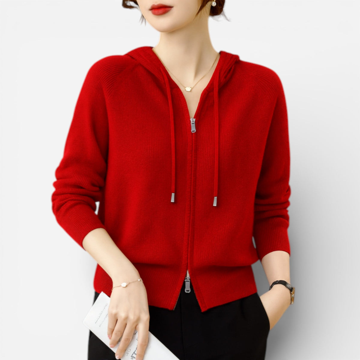 Kangourou zippé en tricot