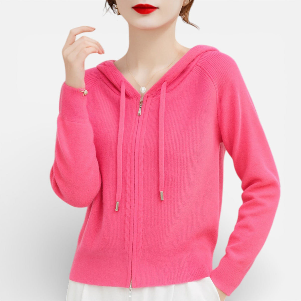 Kangourou zippé en tricot