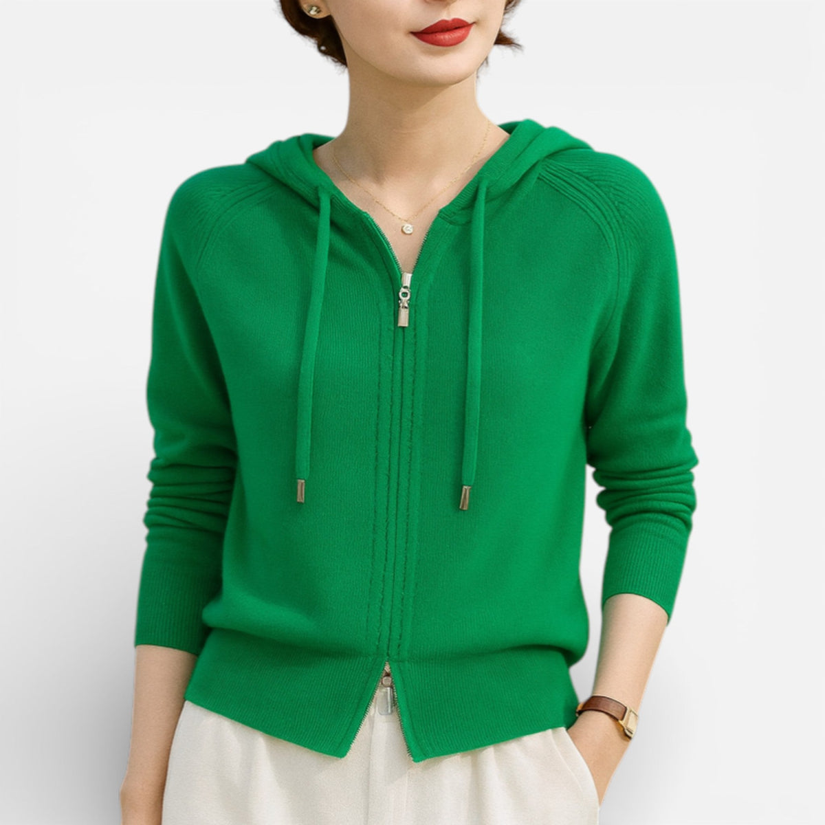 Kangourou zippé en tricot