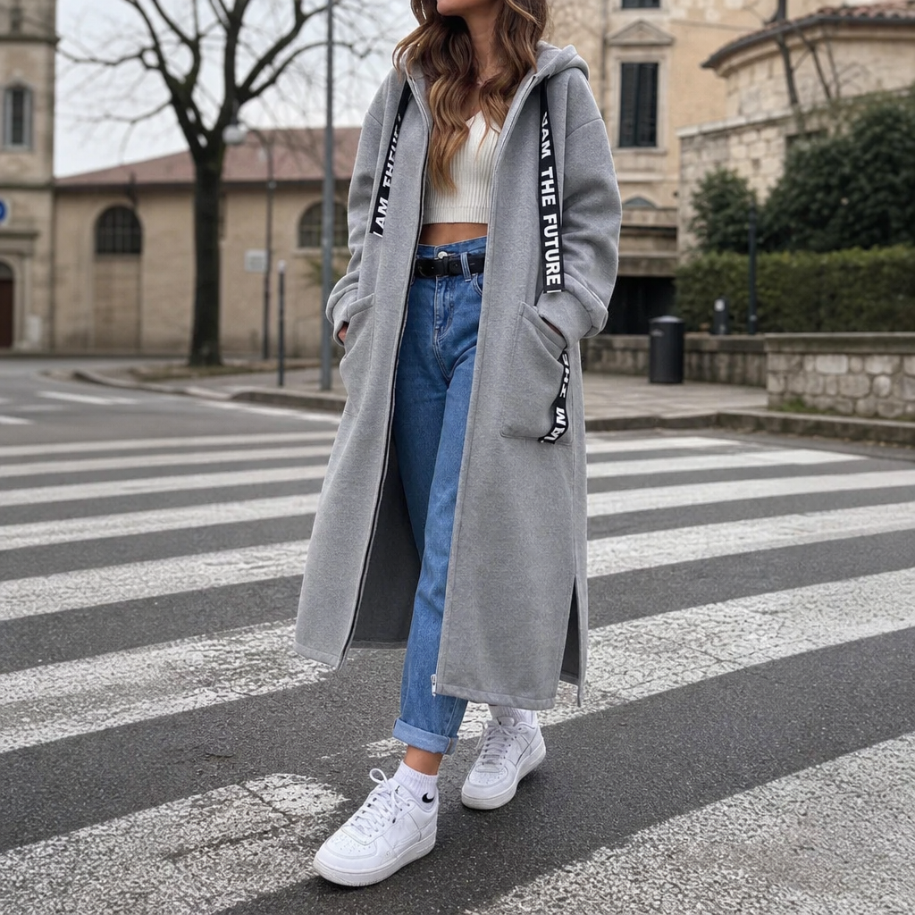 Manteau kangourou matelassé à capuchon