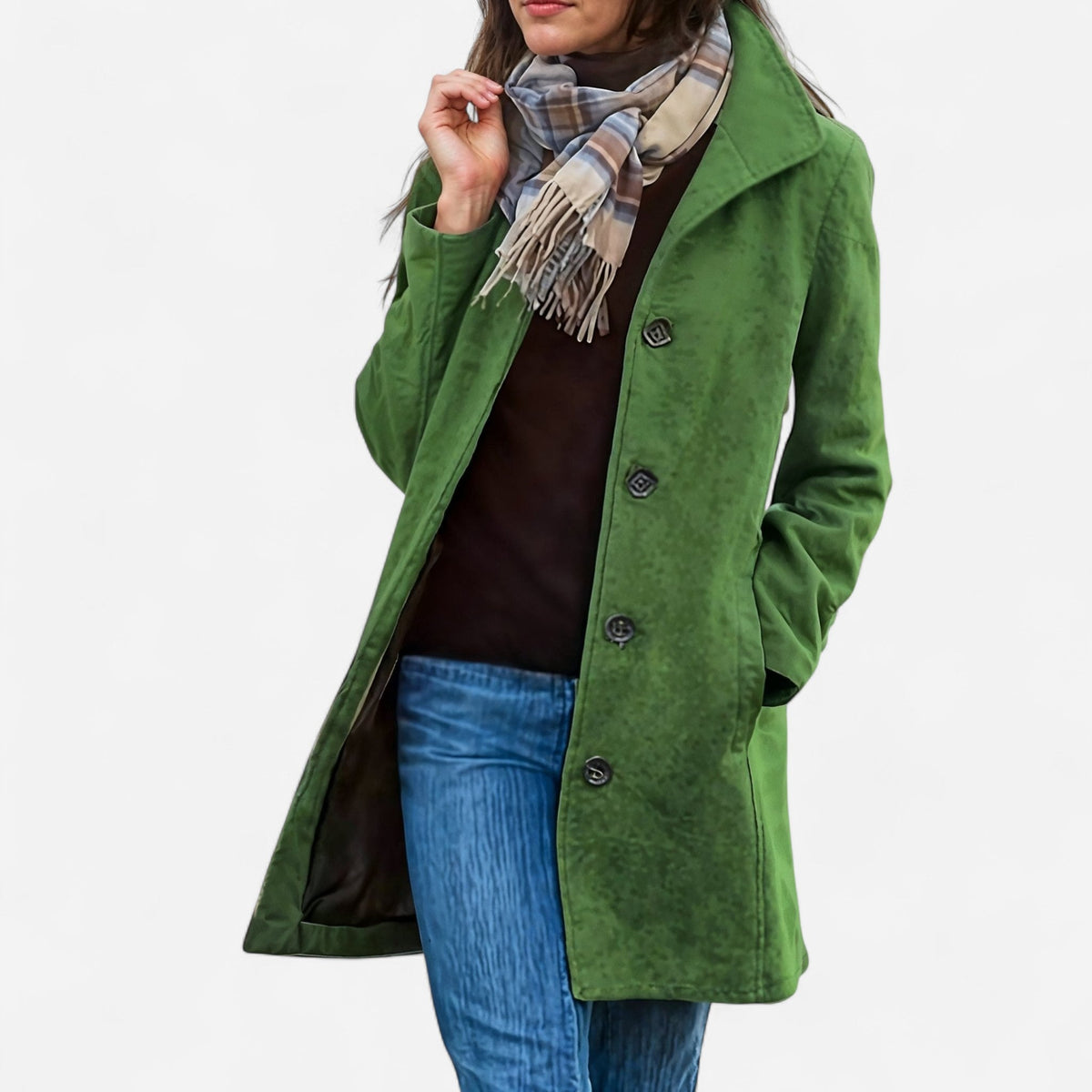 Manteau en laine coupe ajustée