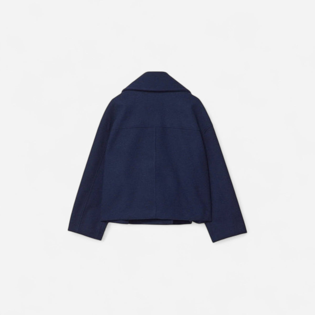 Manteau court croisé en lainage