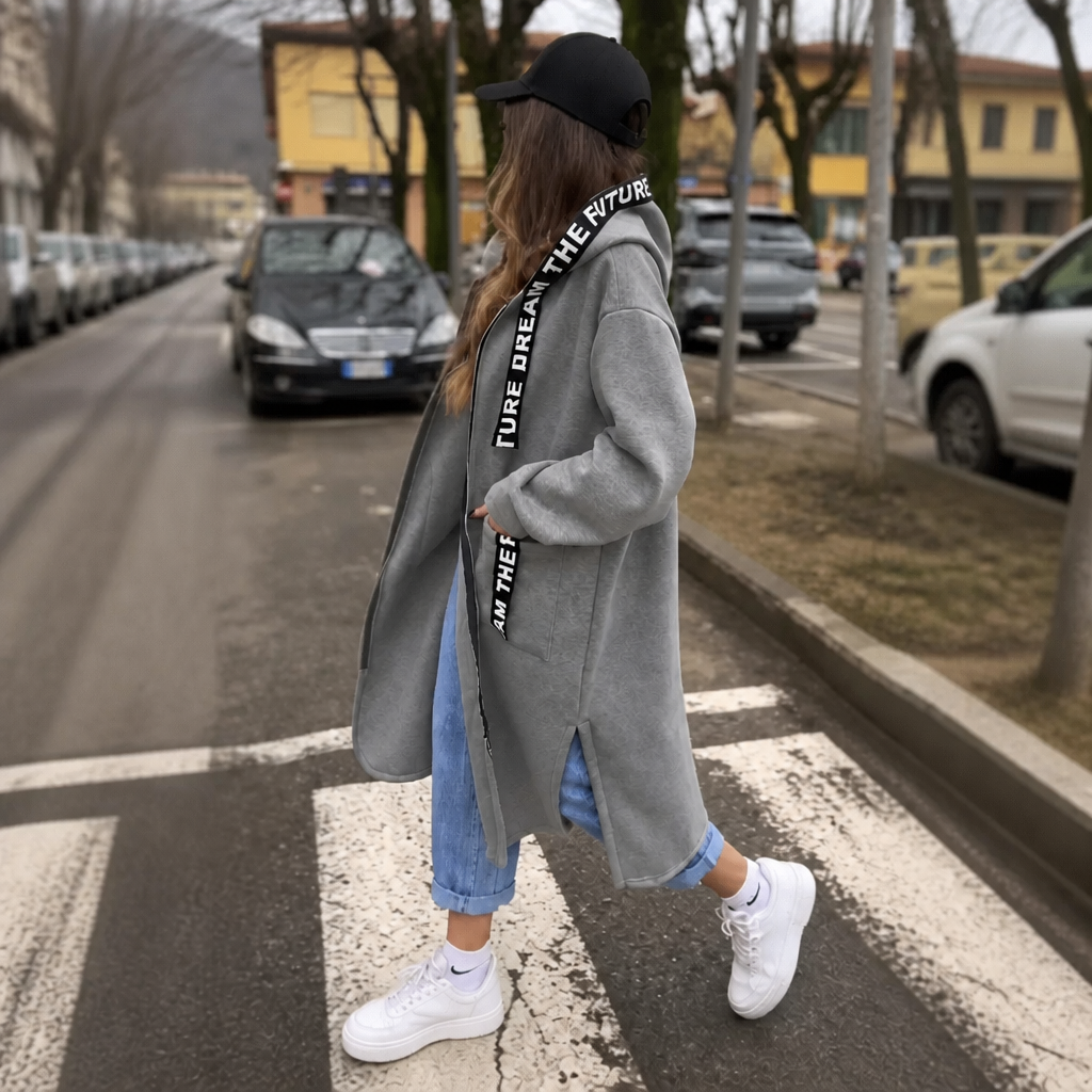 Manteau kangourou matelassé à capuchon