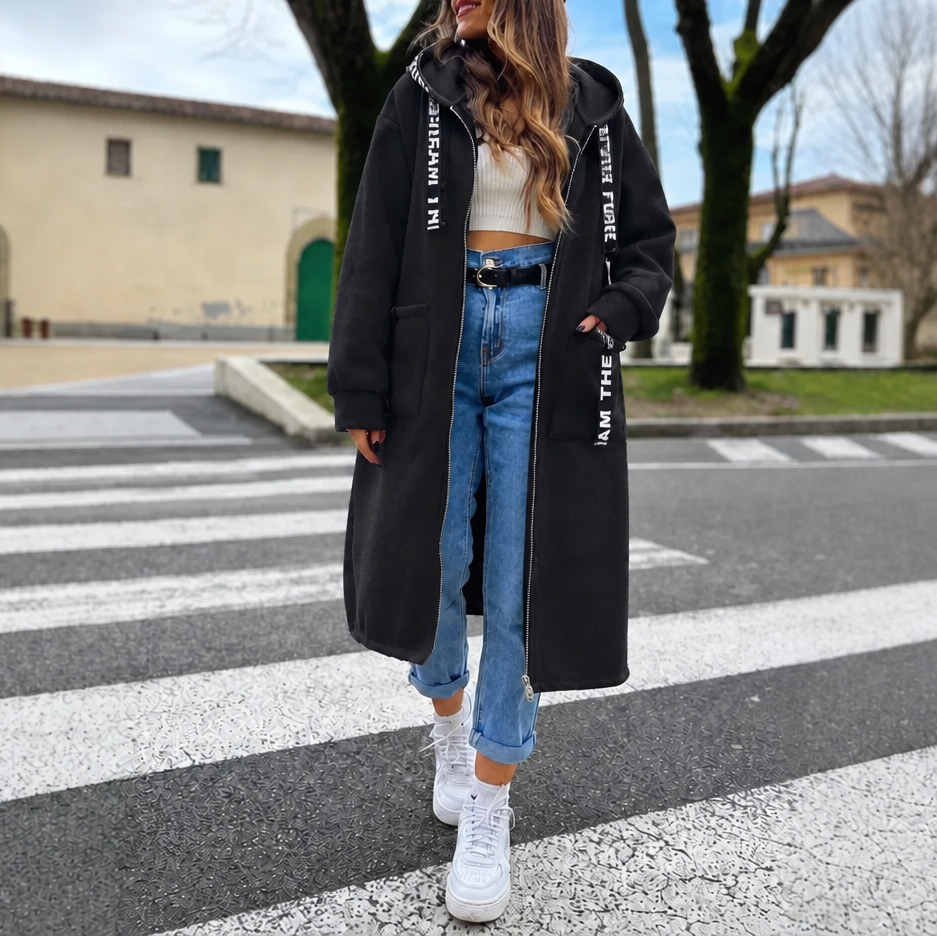 Manteau kangourou matelassé à capuchon